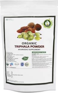 R V Essential USDA Organic Triphala Powder- Made from Haritaki, Vibhitaki and Amla 1:1:1