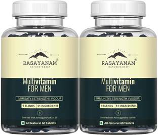 Rasayanam Multivitamin for Men | 51 ingredients & 9 Blends | For Overall Health- Pack of 2