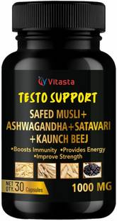 VITASTA Testo support,Ayurvedic supplement for Stamina,Strength and Endurance in man