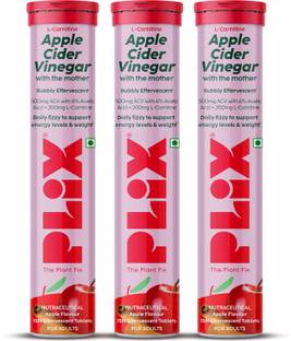 The Plant Fix Plix L-Carnitine ACV Effervescent Tablets for Weight Loss and Fat Burn with Cinnamon