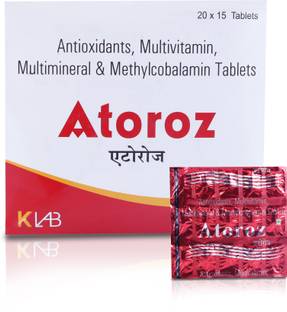 ATOROZ Antioxidant, Multivitamin, Multimineral & Cyanocobalamin Tablets (Pack of 4)