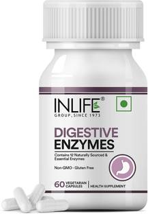 INLIFE Digestive Enzymes Supplement for Digestive Support - 60 Vegetarian Capsules