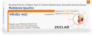 zeelab Mobijoint Quattro Supplement for Joint Pain Relief, Enhance Mobility+Flexibility
