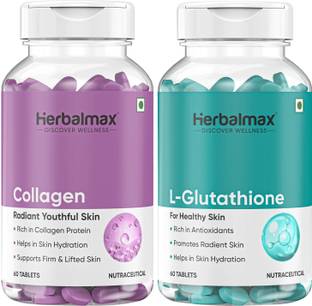 Herbal max Skin Youthful Collagen Tablet | L-Glutathione Tablet Improves Skin Hydration