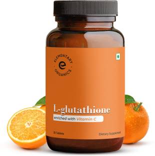Elementary Organics L-Glutathione Supplement with Vitamin C for Youthful & Glowing Skin