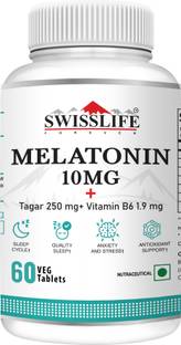 SWISSLIFE FOREVER Melatonin 10mg+ Tablets For Sleeping | Help in Nerve Health & Sleeping Disorder