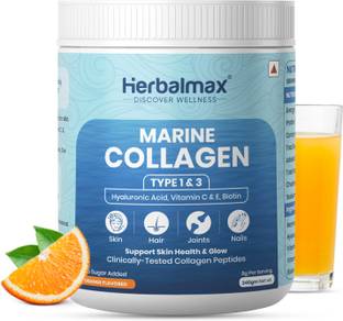 Herbal max Hydrolyzed Marine Collagen Supplement Type 1&3 |For Healthy Skin, Hair & Bone