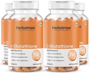 Herbal max L-Glutathione with Vitamin C, Rich in Antioxidants | Promotes Radiant Skin