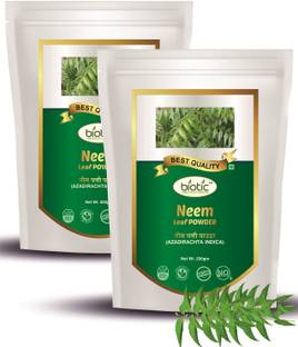 biotic Neem Leaf Powder / Neem Leaves powder for Skin, Hair, Face and Eating - 400gm