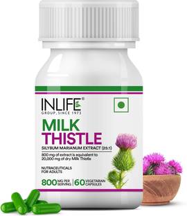 INLIFE Milk Thistle (80% Silymarin) 800mg Veg Capsules