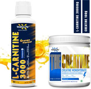 VedixLife L-Carnitine 3000 mg Liquid 450 ml, with Creatine monohydrate 100 g
