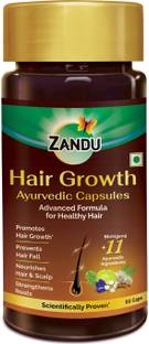 ZANDU Ayurvedic Capsules, Scientifically Proven for Hair Growth
