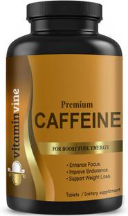 Vitaminvine Caffeine 200mg Supports Focus, Energy, Endurance Tablets (K47)