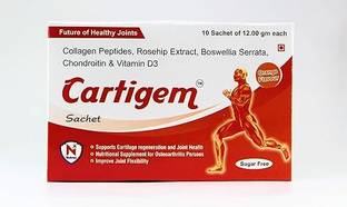 NUTREX NUTRACEUTICAL Cartigem 10 sachet box 12 gm each (bone and joint health supplement)