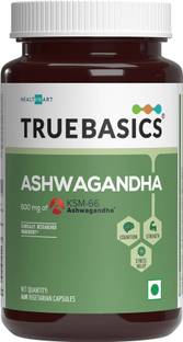 TRUEBASICS Ashwagandha 600mg of KSM 66, Energy and Immunity Booster