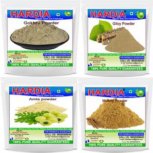 Hardia Gokhru Giloy Amla mulethi churna Powder 200 gm combo pack