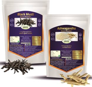 biotic Black Musli (Kali Musli) and Ashwagandha Powder - Combo 100 g Each