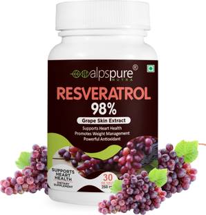 ALPSPURE Resveratrol Grape Skin Extract Supports Heart Health and Weight Management