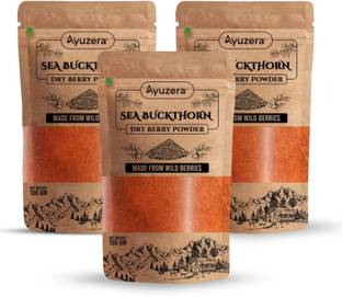 Ayuzera Seabuckthorn Dry Berry Powder | Vitamin C, Collagen | Himalayan Berry Powder