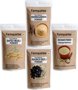 FarmQuartee Ashwagandha Safed White Musli Kaunch Seed, Shatavari Powder
