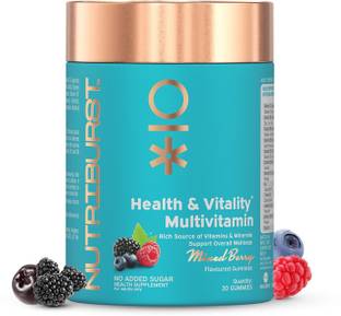 Nutriburst Health & Vitality Gummies with Multivitamins & Biotin