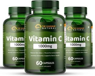THE SUNSHINE NATURAL Vitamin C Capsules 1000 Mg with Amla Extract for Face, Skin & Hair