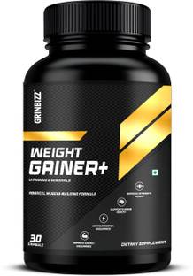 grinbizz Weight Gainer Capsules For Weight Gain|Mass Gain|Muscle Gainer | For Men & Women