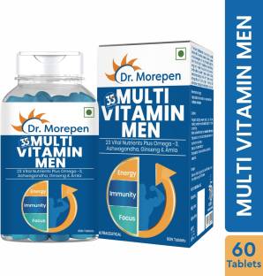Dr. Morepen Multivitamins For Men With Omega 3 & Herbs | Energy & Immunity Booster Supplement