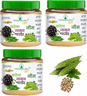 YOGAGURU MANTR Neem Karela Jamun Powder for Maintaining Blood Sugar Levels (100g) set3