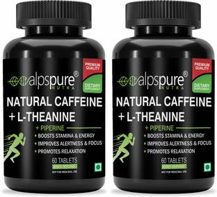 ALPSPURE Natural Caffeine Plus L-Theanine-Boosts Stamina & Energy | Promotes Relaxation