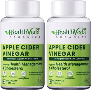 Health Veda Organics Apple Cider Vinegar Supplements For Weight Loss Management For both Men & Women