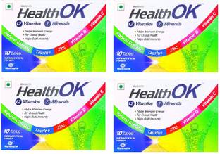 Health Ok Multi Vitamin & Minerals Tablets for Over All Health (10 X 4)