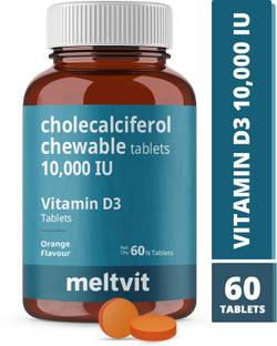 MELTVIT Vitamin D3 10000 iu Chewable Tablets | Cholecalciferol Vitamin D3 Supplement