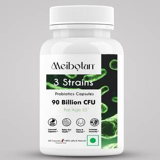MEIBOTAN Probiotics Supplement 3 Strains with 90 Billion CFU Support Detox Age 55+