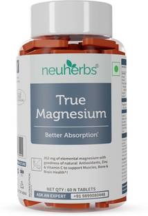 Neuherbs True Magnesium With Antioxidants, Zinc & Vitamin C For Bone & Brain Health
