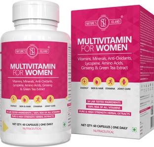 Nature's island Multivitamin - Women For Boosting Energy, Skin & Hair Health, Stronger Bones