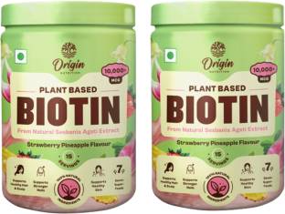 Origin Nutrition 100% Natural Plant-Based Biotin-10000+ mcg, Stronger Hair, Nail & Healthy Skin