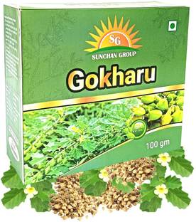 Sunchan Group Gokshura Gokhru Tribulus terrestris Sabut whole Gokharu 100 Gm Pack of 1