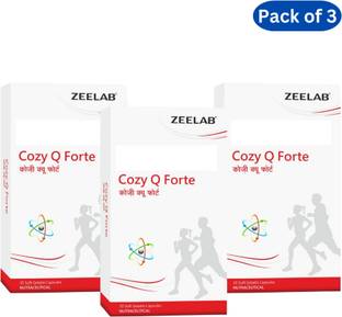 zeelab Cozy Q Forte | Co Enzyme Q-10, Lycopene, Omega 3 Fatty Acid & Vitamin E Softgel