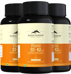 Rasayanam Vitamin D3 K2(MK-7) | For Bone Strength, Heart Health & Immunity