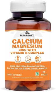 FARM BIONICS Calcium Magnesium Zinc with Vitamin B Complex - Pack of 1