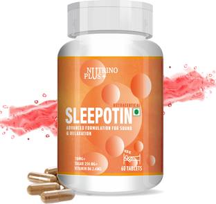 Nutrinoplus Sleepotin -Melatonin 10mg & Tagara 250mg Helps Deep Sleep | Faster Sleep