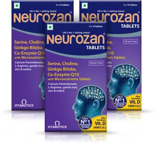 Neurozan Supplement 30 Tablets - Fuel Your Thinking with Cognitive Support (Pack of 3)