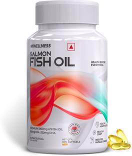 BM WELLNESS Salmon Fish Oil | Omega 3 Fish Oil 1000 mg with 180 mg EPA and 120 mg DHA
