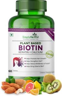 Simply Herbal Biotin 10000mcg Hair Growth, Glowing Skin and Strong Nails