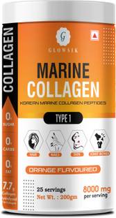 G GLOWSIK Korean Marine Collagen Powder Hydrolyzed Collagen for Glowing Skin ,Hair & Bones
