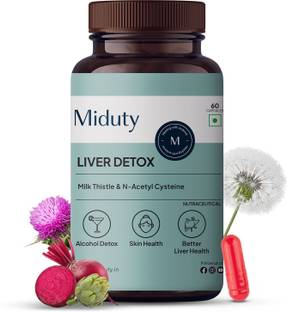 Miduty Liver Detox - Milk Thistle with NAC 900mg for Fatty Liver - Pigmentation -Detox