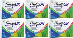 Health Ok Daily Multivitamin With Natural Ginseng for Energy & Overall Health, 10 Tabs x 6