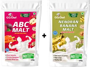 QQ Chef ABC Malt & Nendran Banana Malt Natural Drink combo for Kids, Adults, Elders