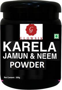 G GLOWSIK Karela Jamun Powder | 11 Potent Herbs | Helps Regulate Sugar Management